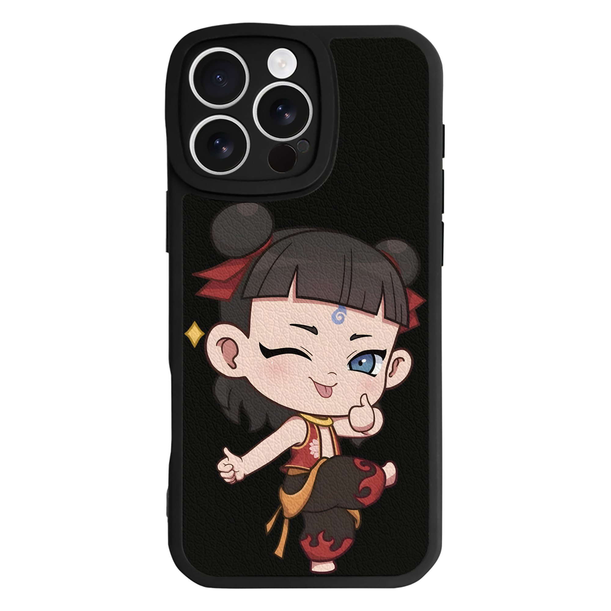 （画像用） Ne Zha 2 ナタ 魔童の大暴れ 【iPhone 16シリーズ対応】シリコンスマホケース（レザー調） 材質：シリコン
